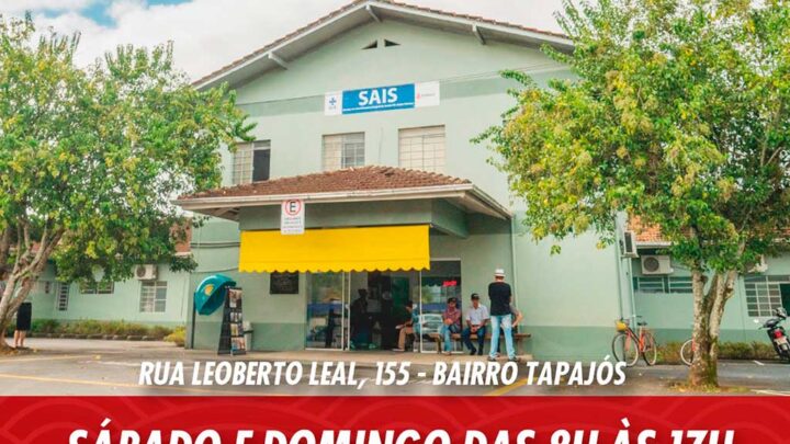 Sais abre no fim de semana para atendimento exclusivo a pacientes com sintomas respiratórios