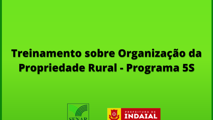 Agricultura de Indaial promove curso gratuito sobre Organização da Propriedade Rural
