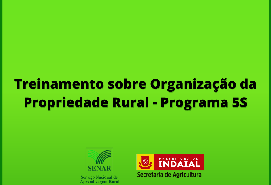 Agricultura de Indaial promove curso gratuito sobre Organização da Propriedade Rural