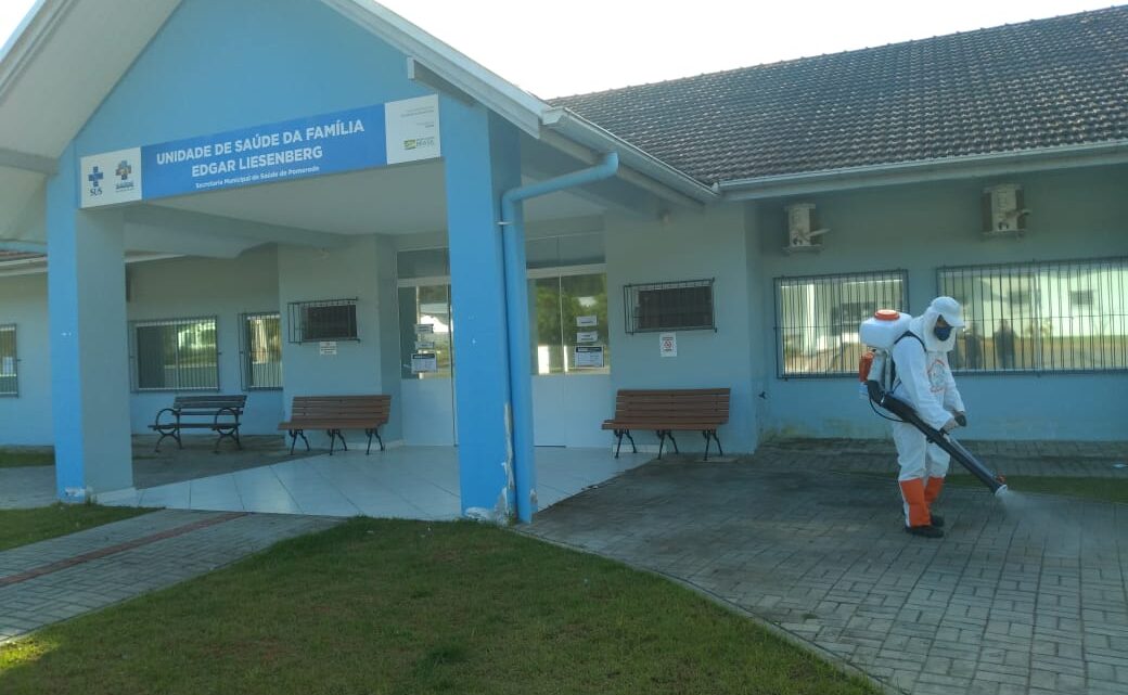 Parceria entre empresas de Pomerode promove desinfecção em unidades de saúde da cidade