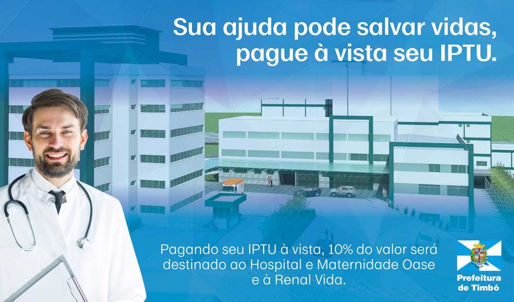 Carnês do IPTU 2020 começam a ser entregues em Timbó