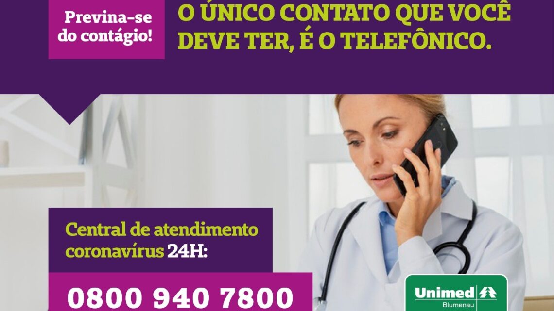Unimed Blumenau amplia estratégias de contenção do coronavírus com canal de atendimento 24 horas Unimed Blumenau amplia estratégias de contenção do coronavírus com canal de atendimento 24 horas