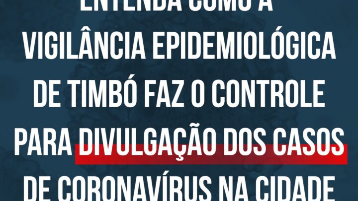 Entenda como a Vigilância Epidemiológica de Timbó faz o controle para divulgação dos casos de Coronavírus na cidade