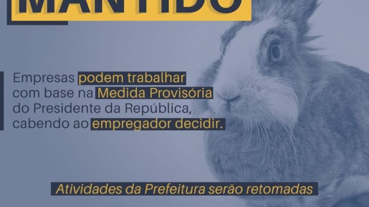 Timbó – Feriado de segunda-feira será mantido