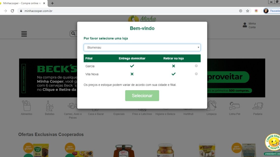 Cooper inaugura serviço de entrega para compras realizadas pelo e-commerce