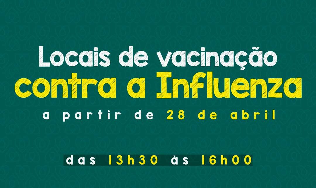 Mudanças nos locais de vacinação contra a Influenza