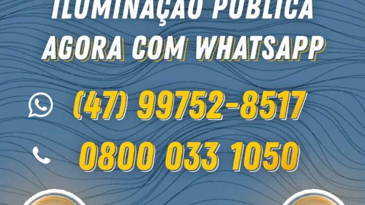 Pedido de reparos na iluminação pública agora pode ser feito pelo WhatsApp