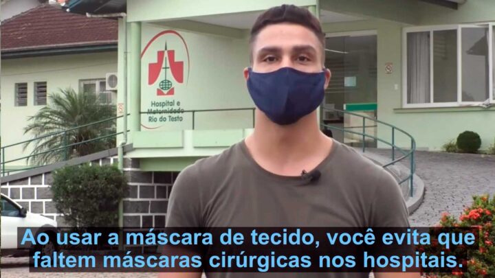 Entidades de Pomerode lançam campanha para estimular uso de máscaras