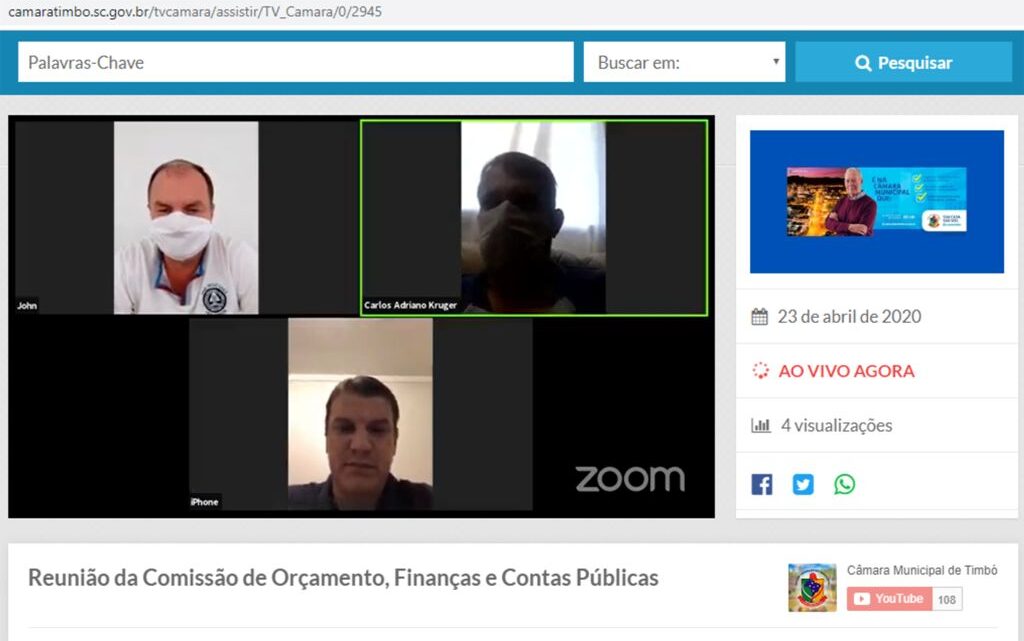 Comissão de Orçamento aprova PLO de suplementação para a Saúde de Timbó Comissão de Orçamento aprova PLO de suplementação para a Saúde de Timbó