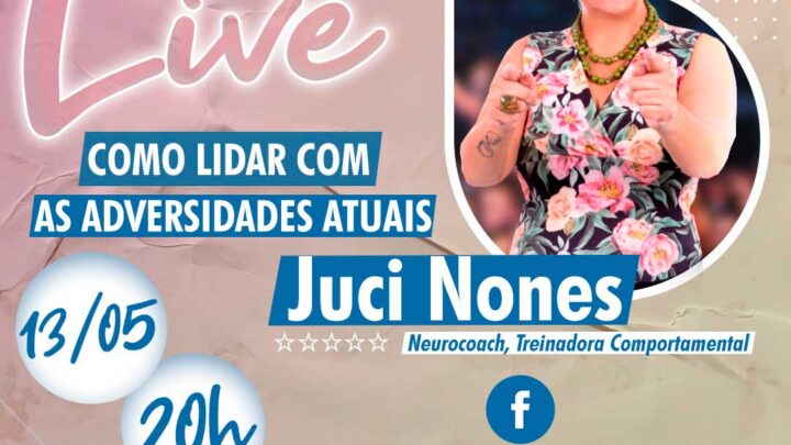 Juci Nones fará live em parceria com o programa Timbó Que Cuida