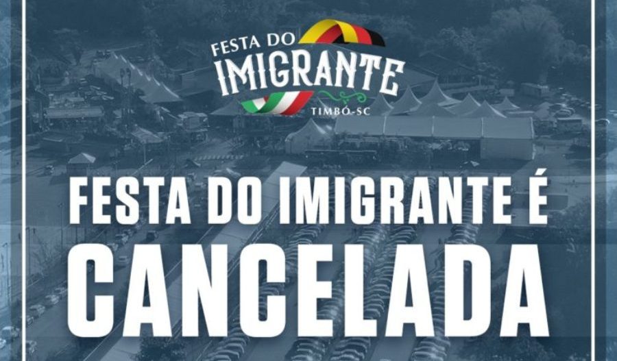 Timbó – Festa do Imigrante 2021 é cancelada Timbó – Festa do Imigrante 2021 é cancelada