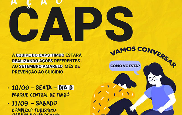CAPS Timbó realiza ações alusivas ao Setembro Amarelo