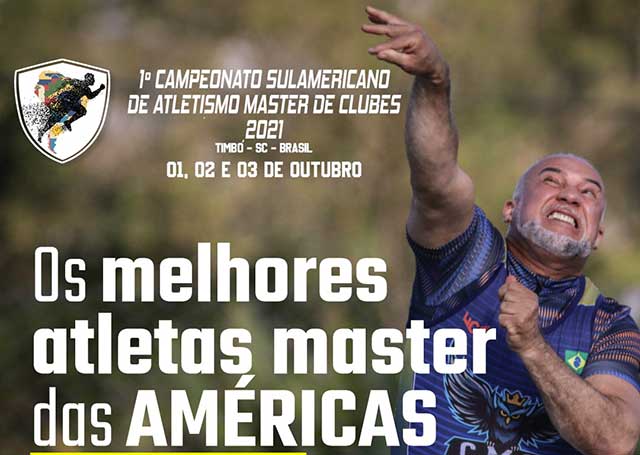 Timbó será palco do maior evento Sul Americano de Atletismo Master de Clubes 2021