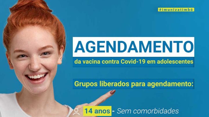 Timbó inicia vacinação contra Covid-19 em adolescentes com 14 anos através de agendamento