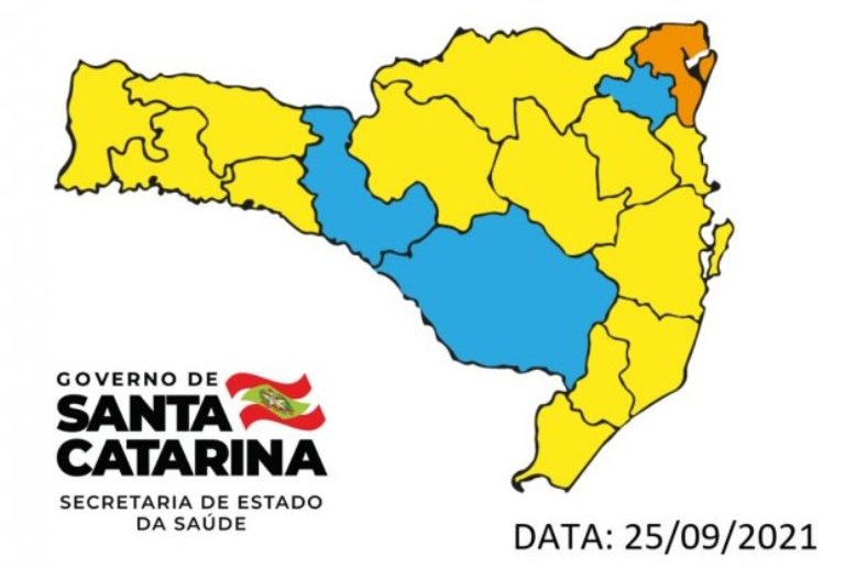 Coronavírus: Matriz de Risco aponta apenas uma região em estado grave em Santa Catarina
