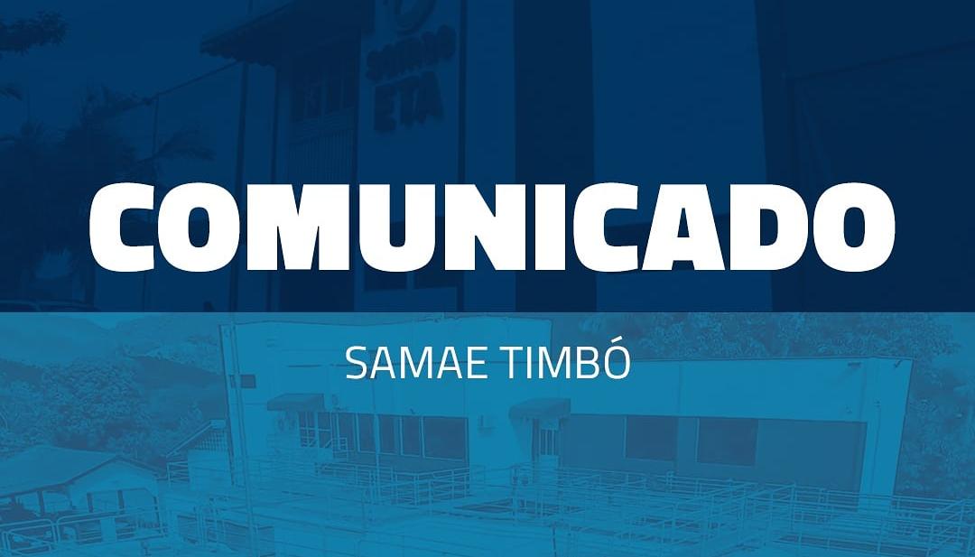 SAMAE Timbó informa
