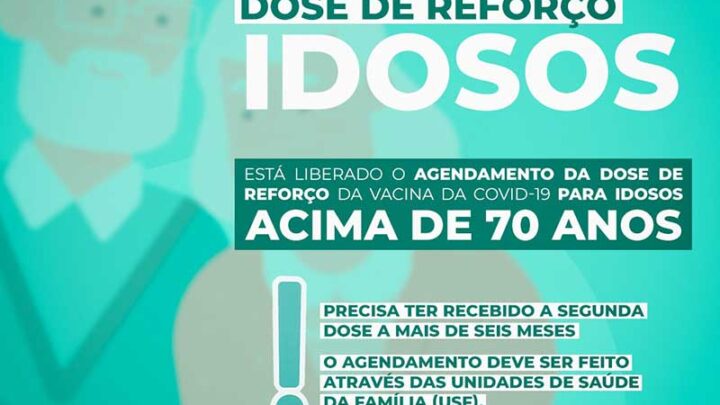 Covid-19 – Timbó inicia agendamento da dose de reforço para idosos a partir dos 70 anos