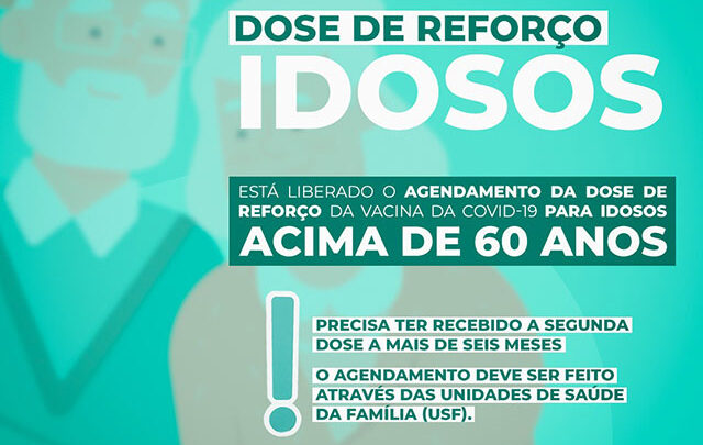 Timbó inicia agendamento da dose de reforço da vacina contra Covid-19 para idosos a partir dos 60 anos