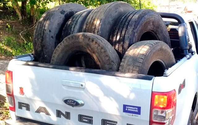 Indaial intensifica coleta de pneus no combate à dengue