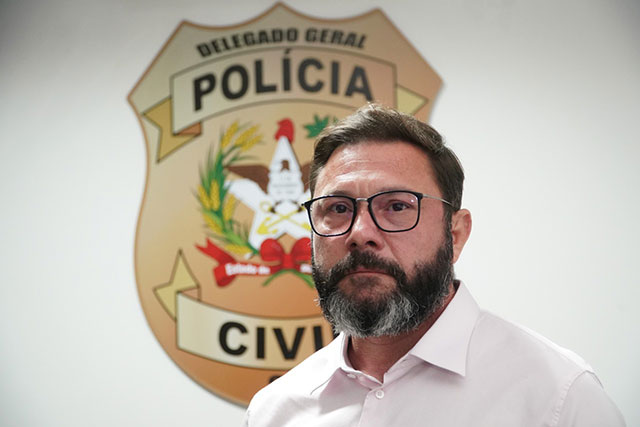 Marcos Flávio Ghizoni Júnior é o novo delegado-geral da Polícia Civil de Santa Catarina Marcos Flávio Ghizoni Júnior é o novo delegado-geral da Polícia Civil de Santa Catarina
