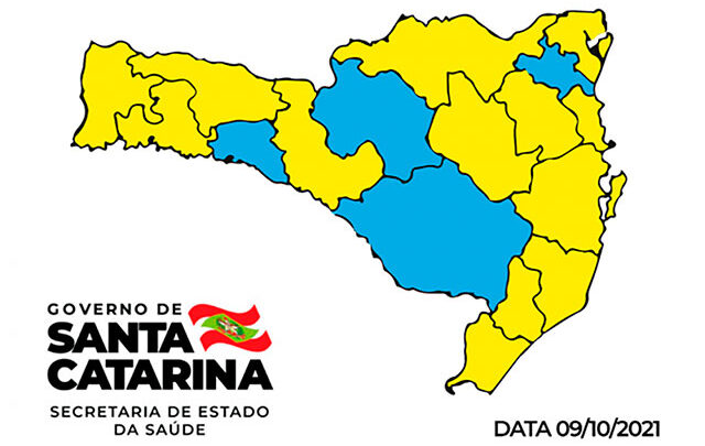 Matriz de Risco para Covid-19 em Santa Catarina – 09/10/2021