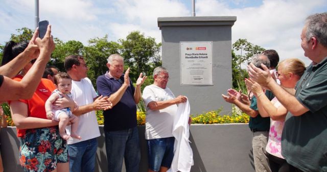Indaial- Praça Maria Helena Montibeller Erhardt é inaugurada no bairro Benedito no último sábado (11)