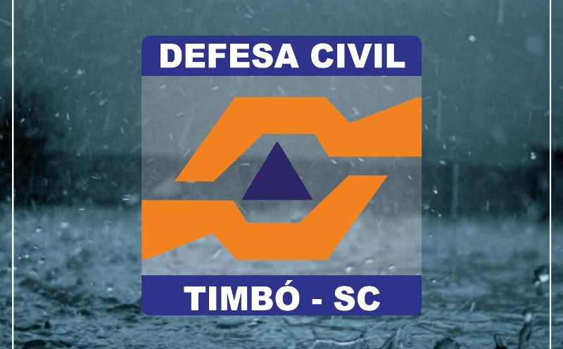 Defesa Civil de Timbó alerta para chuvas intensas e ventos na tarde desta quinta-feira