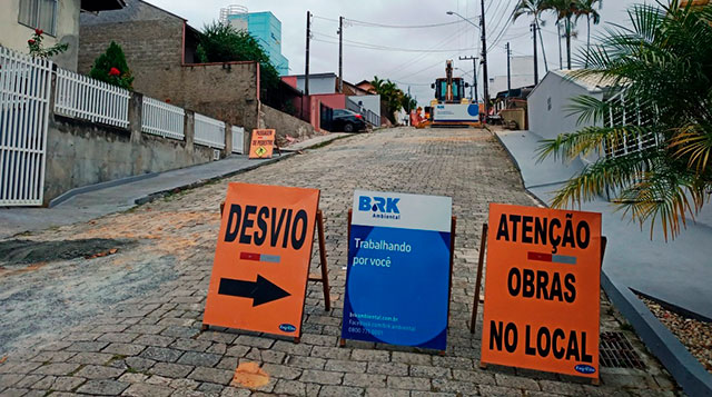 Confira o andamento das obras de esgoto em Blumenau