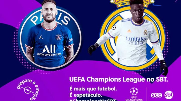 SCC SBT transmite jogaço entre PSG e Real Madrid pela Liga dos Campeões