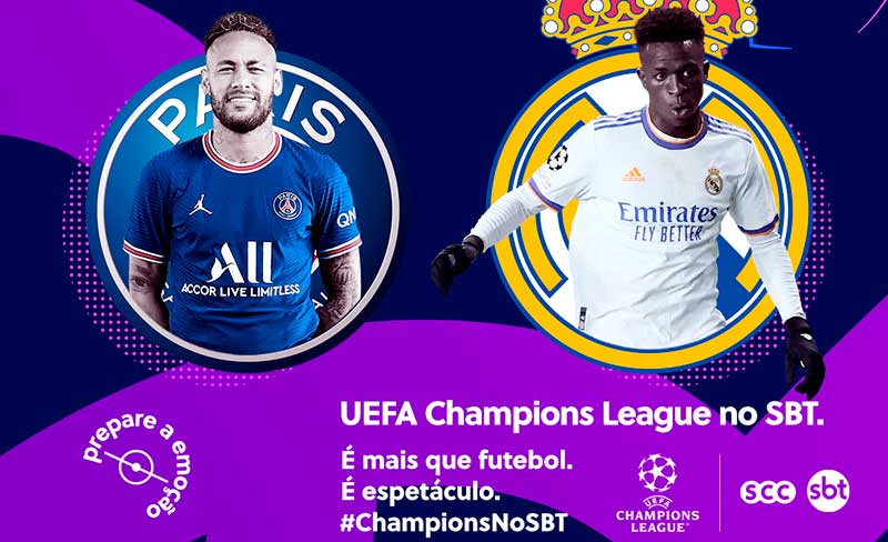 Com PSG x Real Madrid pela Champions, SBT derrota a Record e fecha em 2º