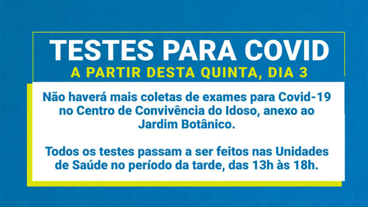 Timbó passa a realizar testes para Covid-19 somente nas Unidades de Saúde