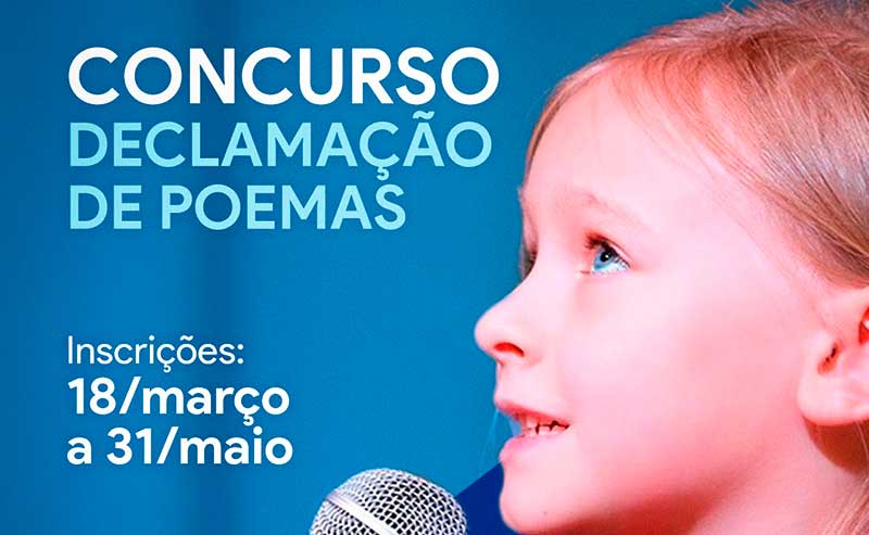 Timbó – Inscrições abertas para Concurso de Declamação de Poemas Timbó – Inscrições abertas para Concurso de Declamação de Poemas