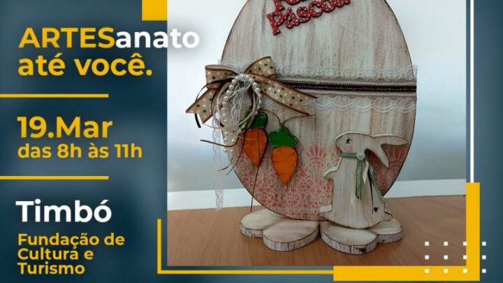 Projeto “ARTESanato até você” promove oficina gratuita neste sábado