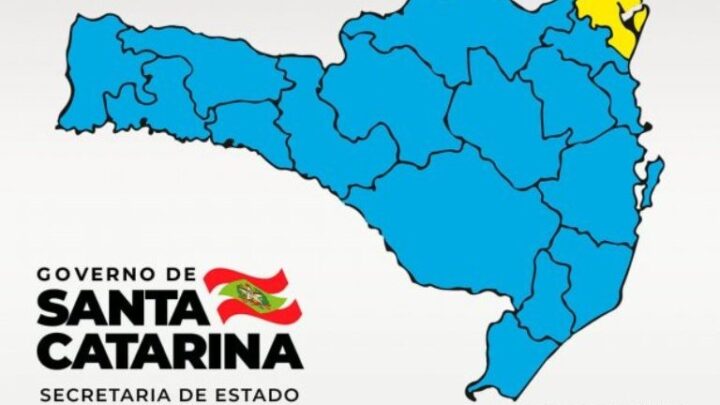 SC – Matriz de Risco Regionalizado aponta 16 regiões no nível moderado e uma no nível alto