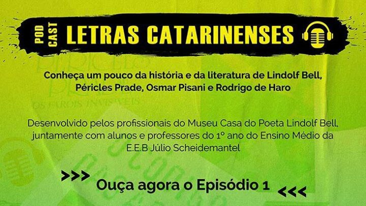 Timbó – Casa do Poeta lança primeiro episódio do podcast “Letras Catarinenses”