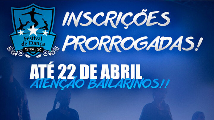 Festival de Dança de Timbó prorroga inscrições até 22 de abril