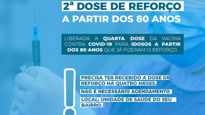 Timbó libera quarta dose da vacina contra Covid-19 para pessoas a partir dos 80 anos