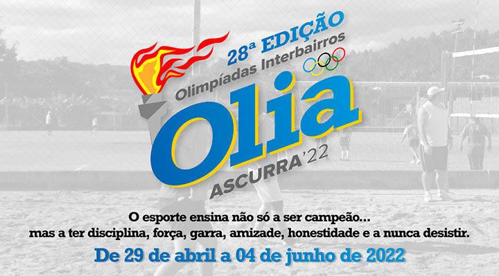 Abertura das Olimpíadas Interbairros de Ascurra 2022 acontece nesta sexta-feira