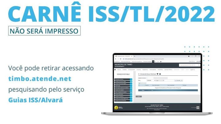 Prazo para pagamento do ISS/TL/2022 é 15 de julho