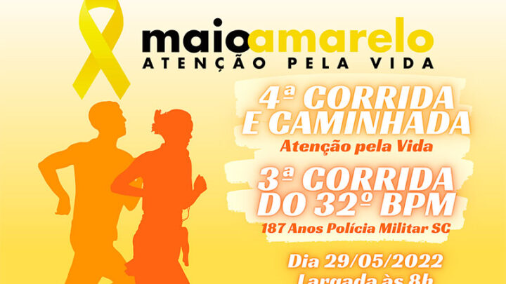 Seguem abertas as inscrições para a 4ª Corrida e Caminhada Atenção Pela Vida e 3ª Corrida do 32º BPM