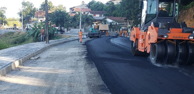 Rua Tupiniquim é mais uma via beneficiada pelo Programa Pavimenta Timbó