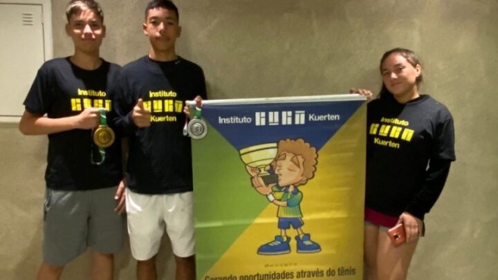 Participantes do projeto “Gerando oportunidades através do tênis”, do Instituto Guga Kuerten, conquistam pódio em torneio