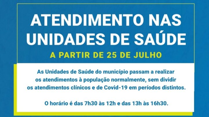 Unidades de Saúde de Timbó voltam com atendimento normal