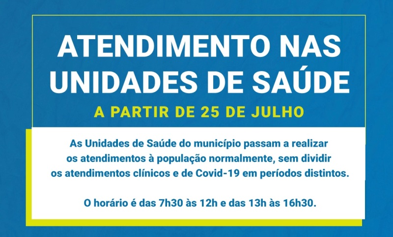 Unidades de Saúde de Timbó voltam com atendimento normal Unidades de Saúde de Timbó voltam com atendimento normal