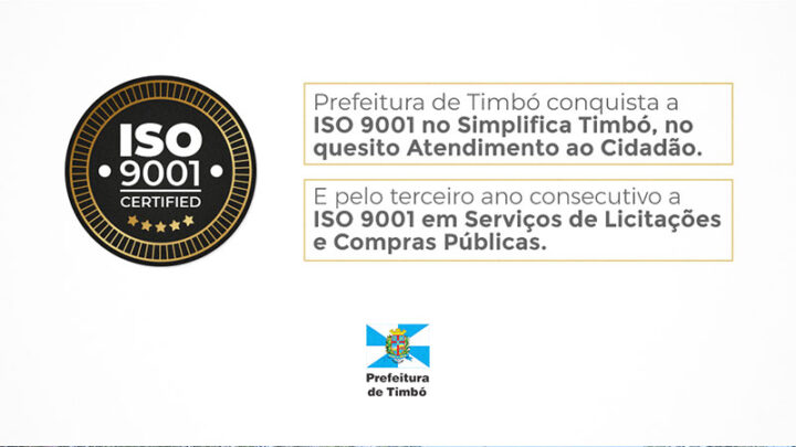 Prefeitura de Timbó conquista ISO 9001 em Atendimento ao Público