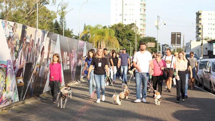 Cãominhada Julho Dourado atrai mais de 200 pessoas em Timbó