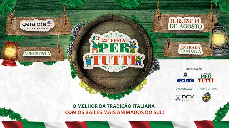 Ascurra – Vem aí a Festa Per Tutti 2022 – O melhor da tradição italiana Ascurra – Vem aí a Festa Per Tutti 2022 – O melhor da tradição italiana
