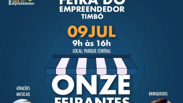 Timbó – Vem aí a Feira do Empreendedor neste sábado(09/07)