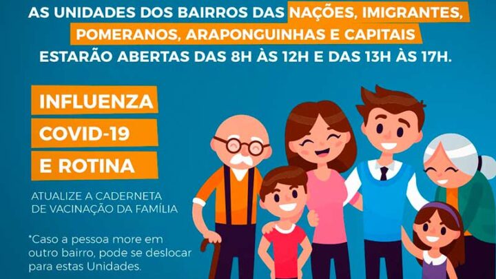 Unidades de Saúde de Timbó abrem neste sábado para aplicação de vacinas
