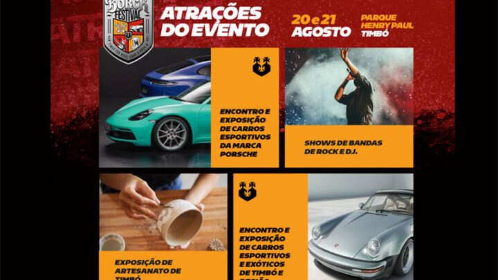 1º Borck Festival e Encontro e Exposição de carros esportivos e da marca Porsche é neste final de semana